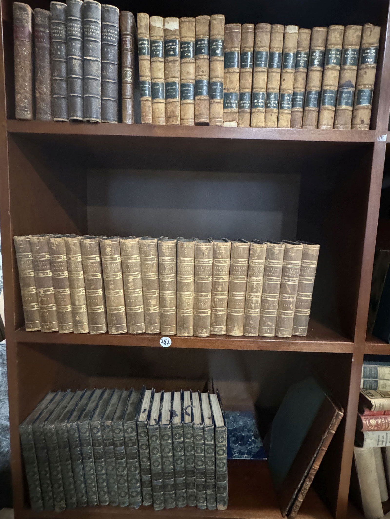 THREE SHELVES LEATHERBOUND BOOKS (1 of 7)