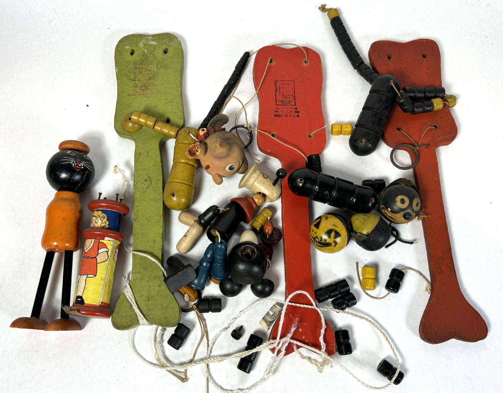 EARLY FELIX THE CAT TOYS AND EARLIER FISHER PRICE POPEYE AND MICKEY MOUSE TOYS, 12" AND SMALLER (1 of 3)