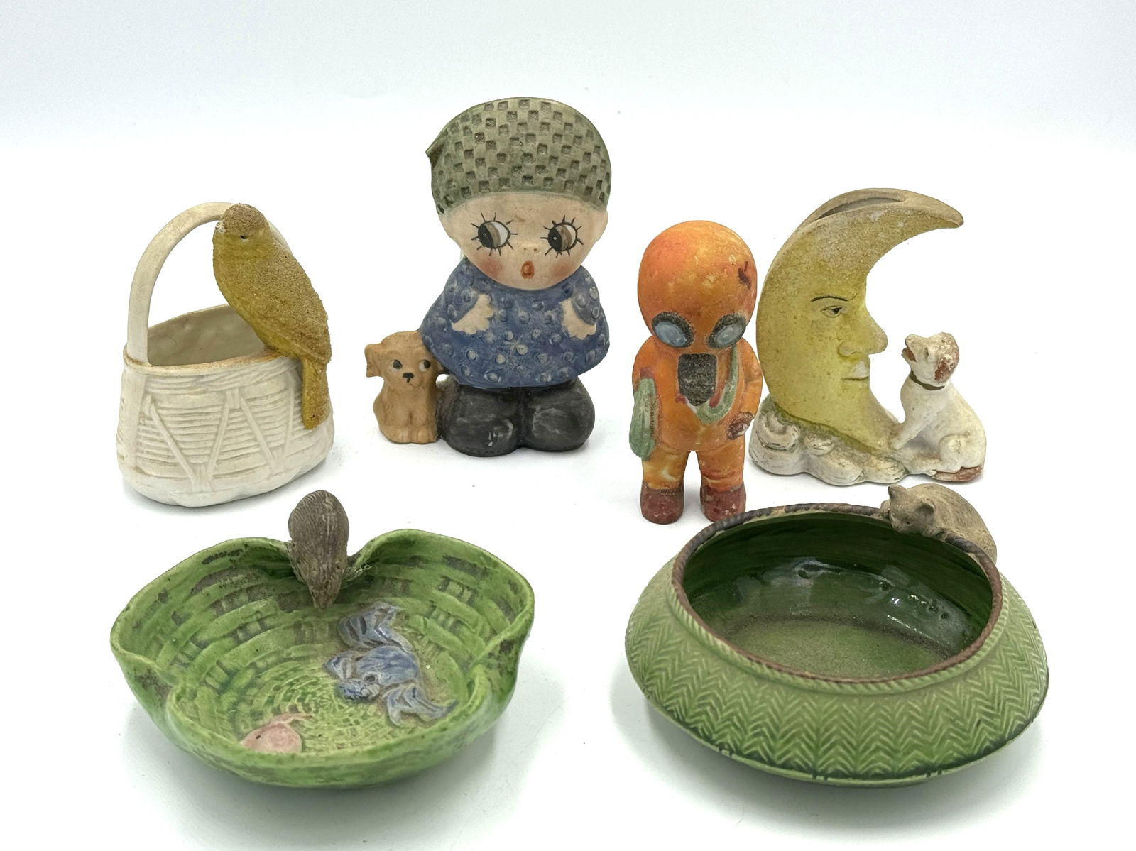 LOT OF RARE PORCELAIN BISQUE FIGURINES 4.5" AND SMALLER (1 of 7)