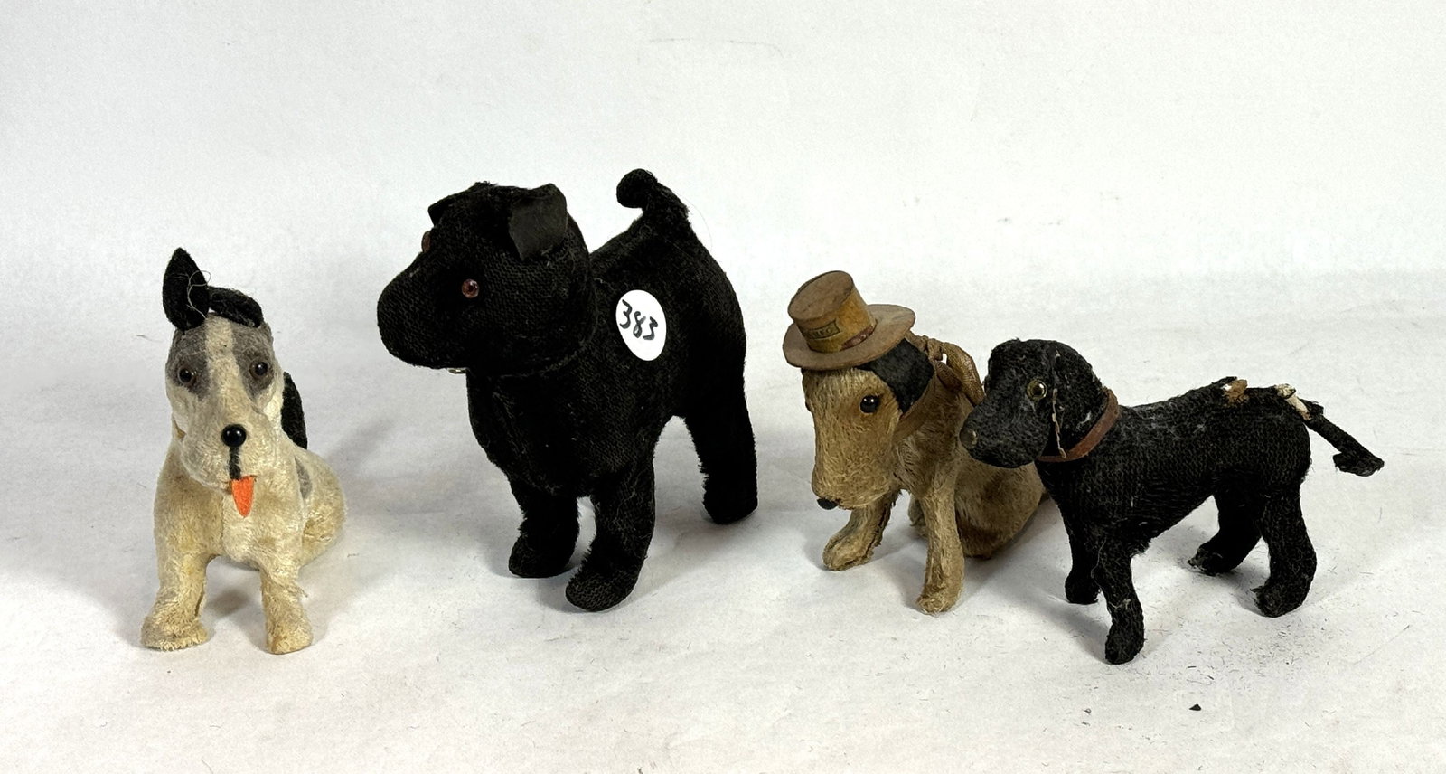 3 PAPER MARCHE DOGS 6" X 4" SMALLER: 3 PAPER MARCHE DOGS 6" X 4" SMALLER