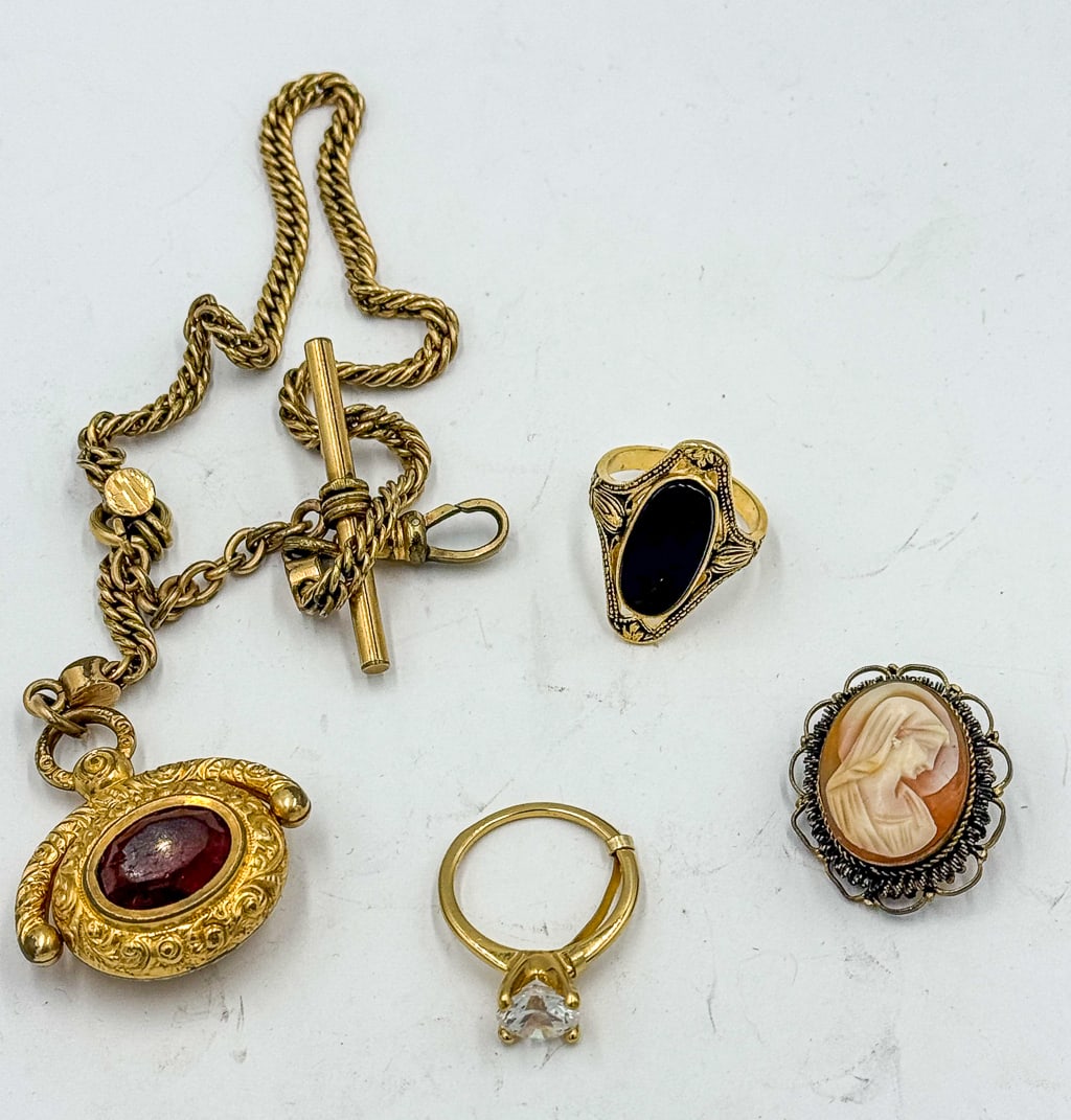 GOLD FILLED WATCH AND OTHER MISC GF JEWELRY: GOLD FILLED WATCH AND OTHER MISC GF JEWELRY