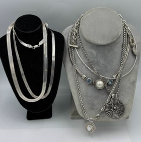 MOSTLY SILVER JEWELRY LOT