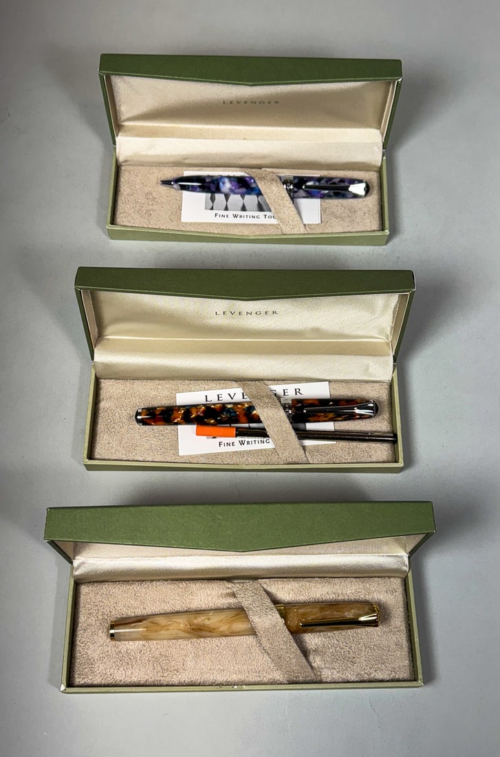3 LEVENGER PENS IN BOXES: 3 LEVENGER PENS IN BOXES