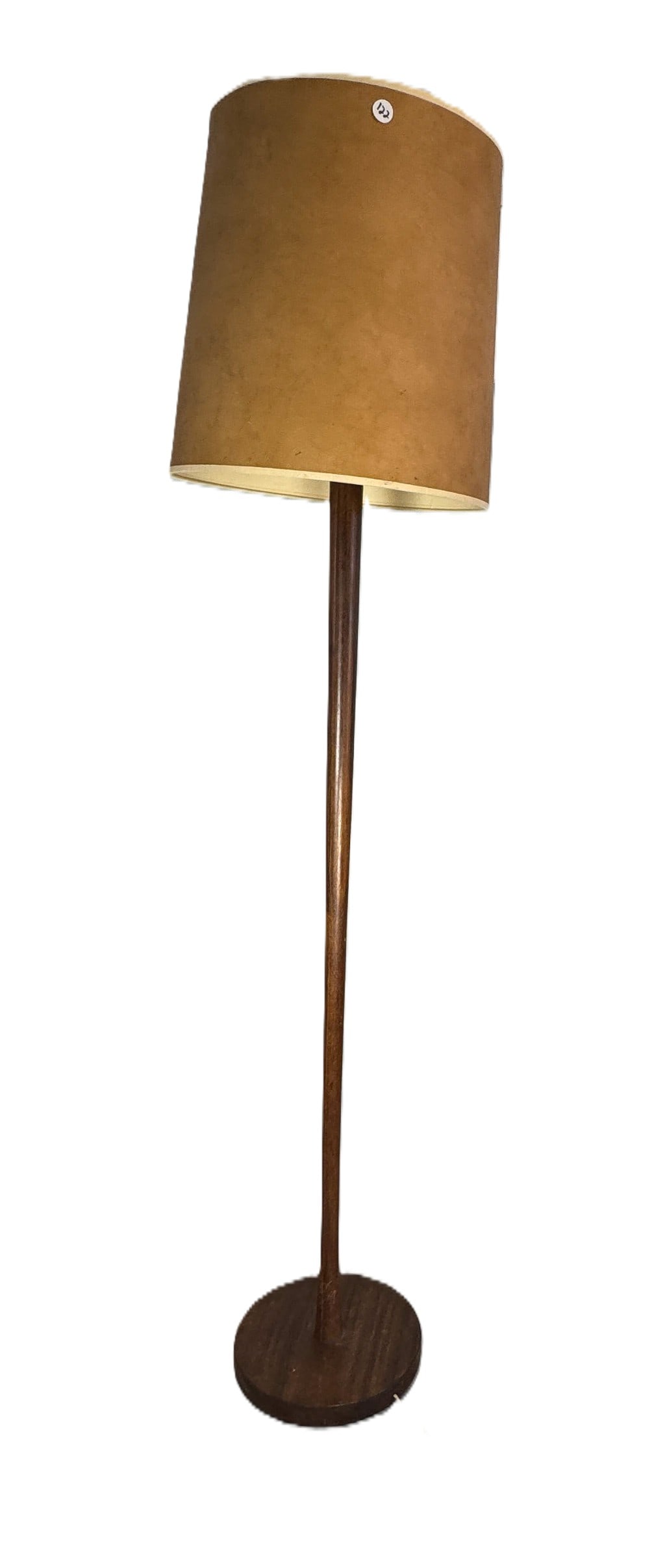 A MCM DAINISH MODERN TEAK FLOOR LAMP, 57" TALL (1 of 5)