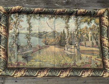 GOBLEYS OF FRANCE  AUBUSSON WALL TAPESTRY, 30" X 52"