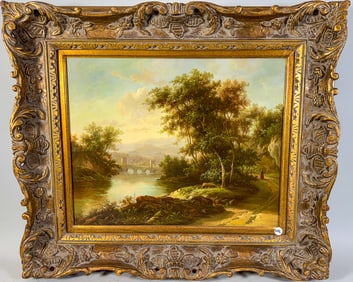 JOHN WICER OIL ON BOARD, BRITISH 20TH CENTURY. 28" X 24" FRAMED AND 19.5" X 15.5" SIGHT