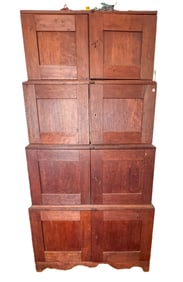 A 19TH CENTURY GRADUATED CAMPAIGN CHEST PURPORTEDLY OWNED BY EDWARD HITCHCOCK