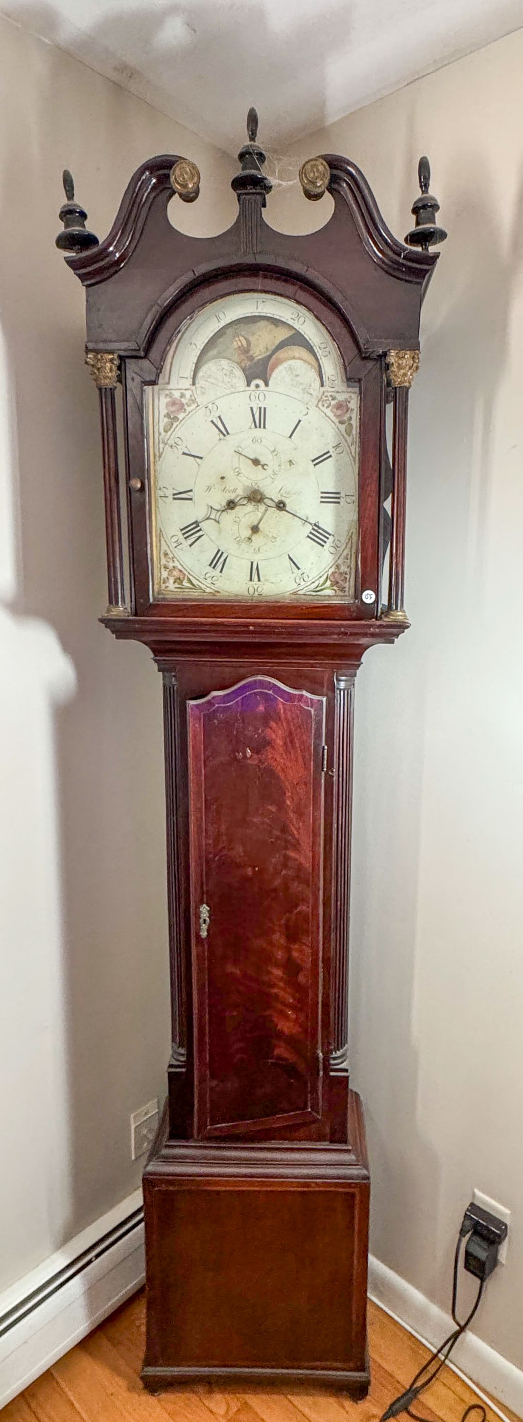A W SCOTT LAUDER TALL CASE CLOCK (1 of 4)