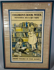 AN ORIGINAL 1919 CHILDRENS BOOK POSTER