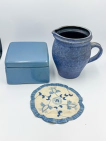SEG BOX AND PITCHER, 5" X 5" X 3"
