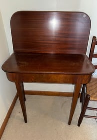19TH CENTURY CARD TABLE, 30" X 30" X 28"
