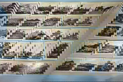 CARDED PHOTOGRAPH VIEWS OF WESTERN EUROPE, 50+. 7.25" X 5"
