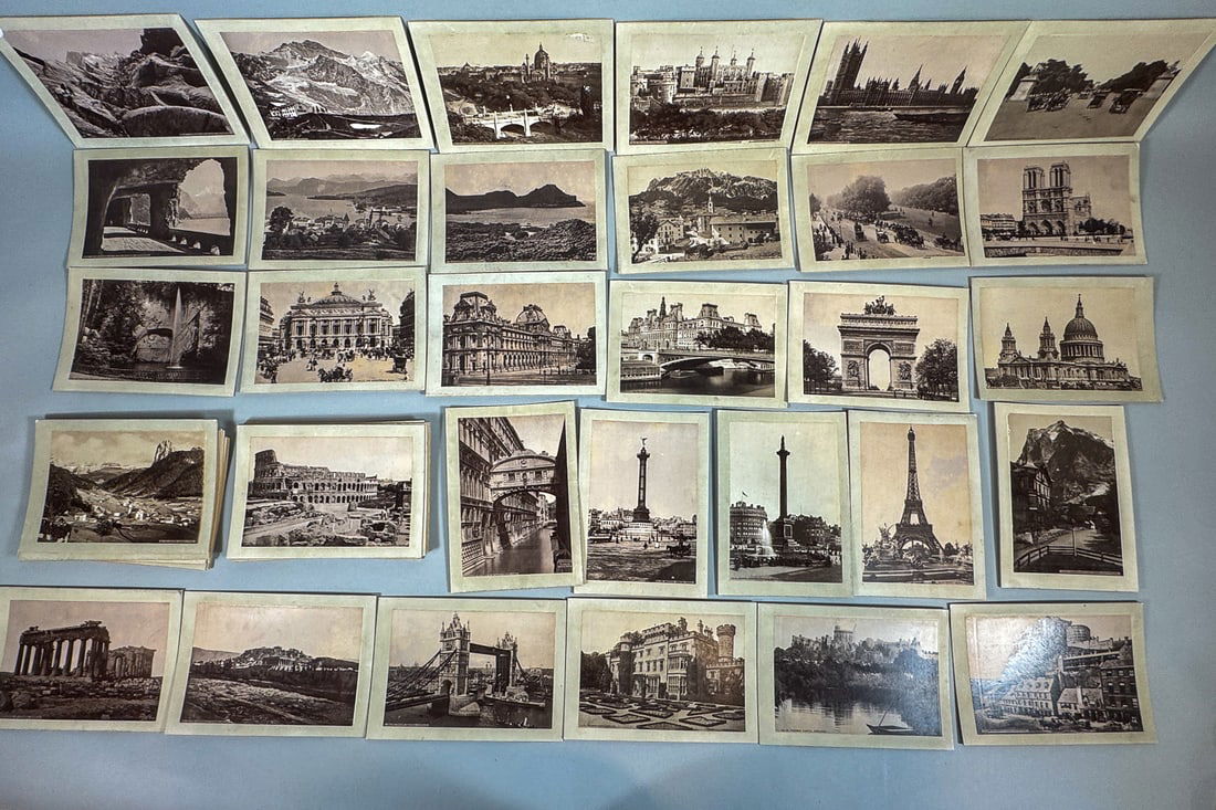 CARDED PHOTOGRAPH VIEWS OF WESTERN EUROPE, 50+. 7.25" X 5": CARDED PHOTOGRAPH VIEWS OF WESTERN EUROPE, 50+. 7.25" X 5"