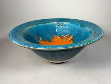 BEAUTIFUL HANDMADE ARTISAN CLAY SINK, 17" DIAMETER X 6" TALL