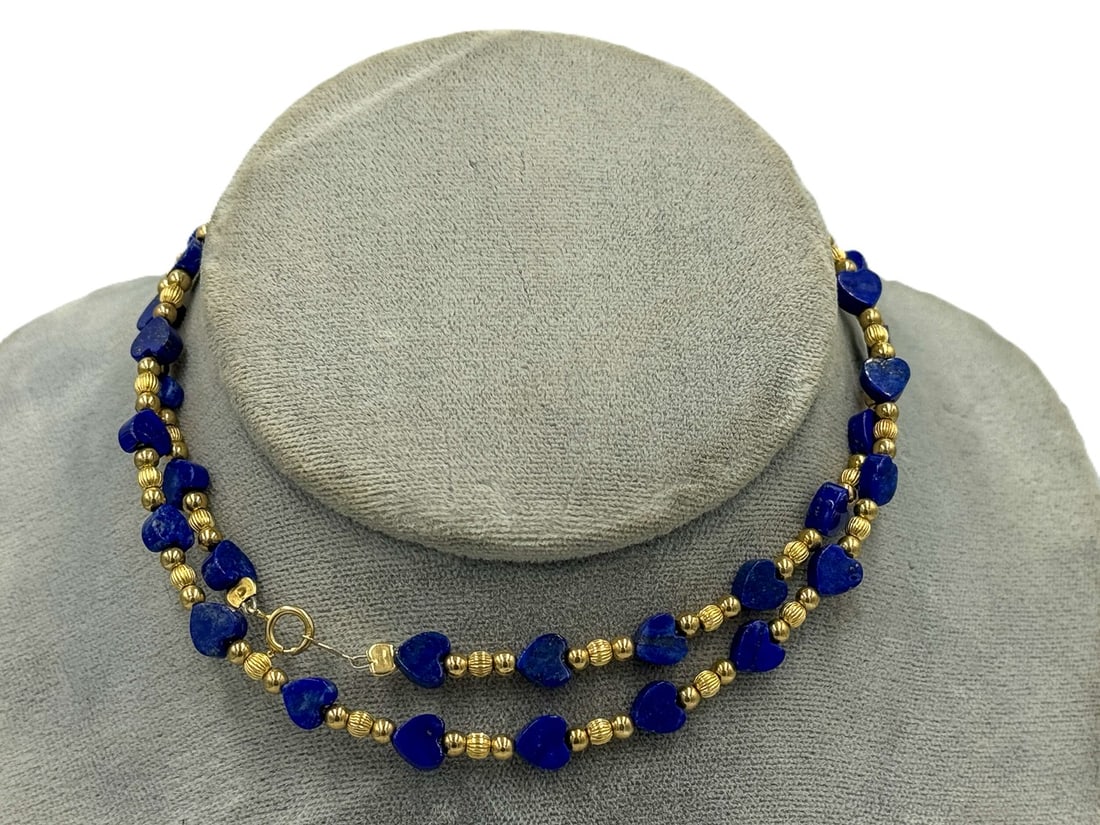 14K GOLD AND LAPIS NECKLACE (1 of 3)
