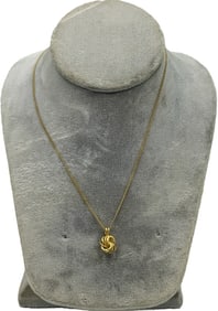A 14K GOLD PENDANT NECKLACE W/ DIAMOND, 2.94 GRAMS
