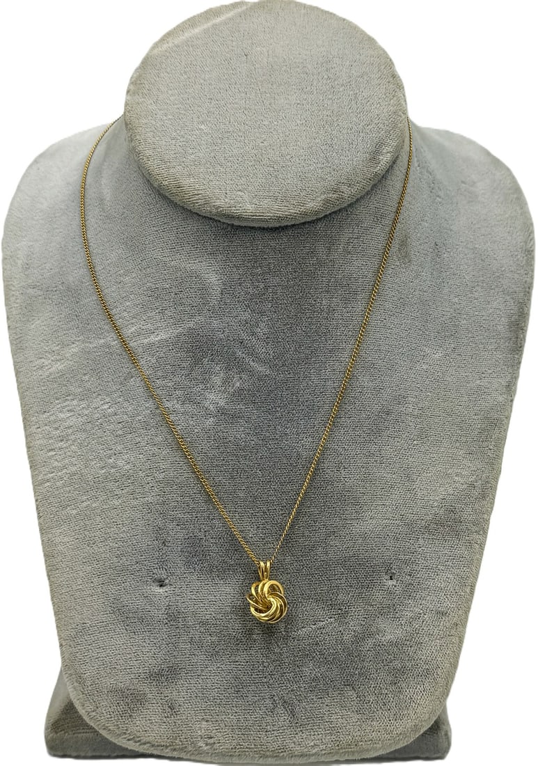 A 14K GOLD PENDANT NECKLACE W/ DIAMOND, 2.94 GRAMS (1 of 5)