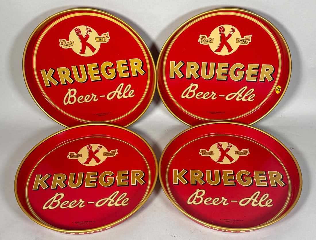 3 VINTAGE KRUEGER TRAYS, 12" DIAMETER X 1.25" TALL (1 of 5)