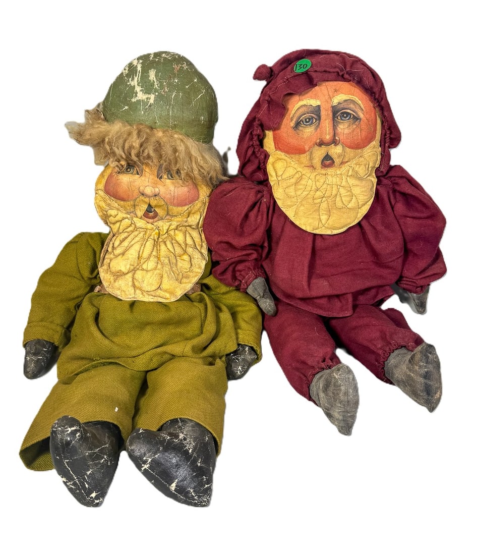 2 HANDMADE SANTA CLAUS DOLLS, 24" EACH (1 of 5)