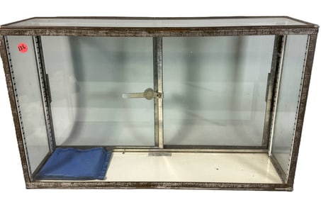 ANTIQUE DISPLAY CASE, 24" X 7" X 15"