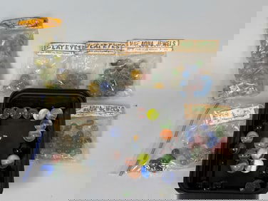 LOT OF VINTAGE MARBLES IN ORIGINAL BAGS