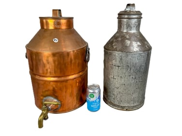 A COPPER CREAM SEPARATOR, 12" X 19"