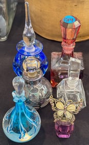 6 PERFUME BOTTLES, 6" AND SMALLER