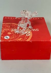 SWAROVSKI  "ZODIAC DRAGON " CRYSTAL FIGURINE W/ BOX 7"X 3.5"