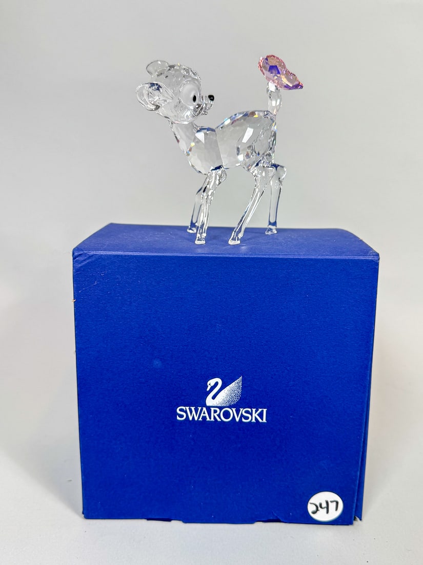 SWAROVSKI "DISNEY BAMBI " CRYSTAL FIGURINE W/ BOX 4X 3.5: SWAROVSKI "DISNEY BAMBI " CRYSTAL FIGURINE W/ BOX 4X 3.5