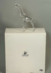 SWAROVSKI  "GIRAFFE " CRYSTAL FIGURINE W/ BOX 6X4