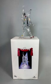 SWAROVSKI  "1999 MASQUERADE PERIDOT " CRYSTAL FIGURINE W/ BOX 8" X5"