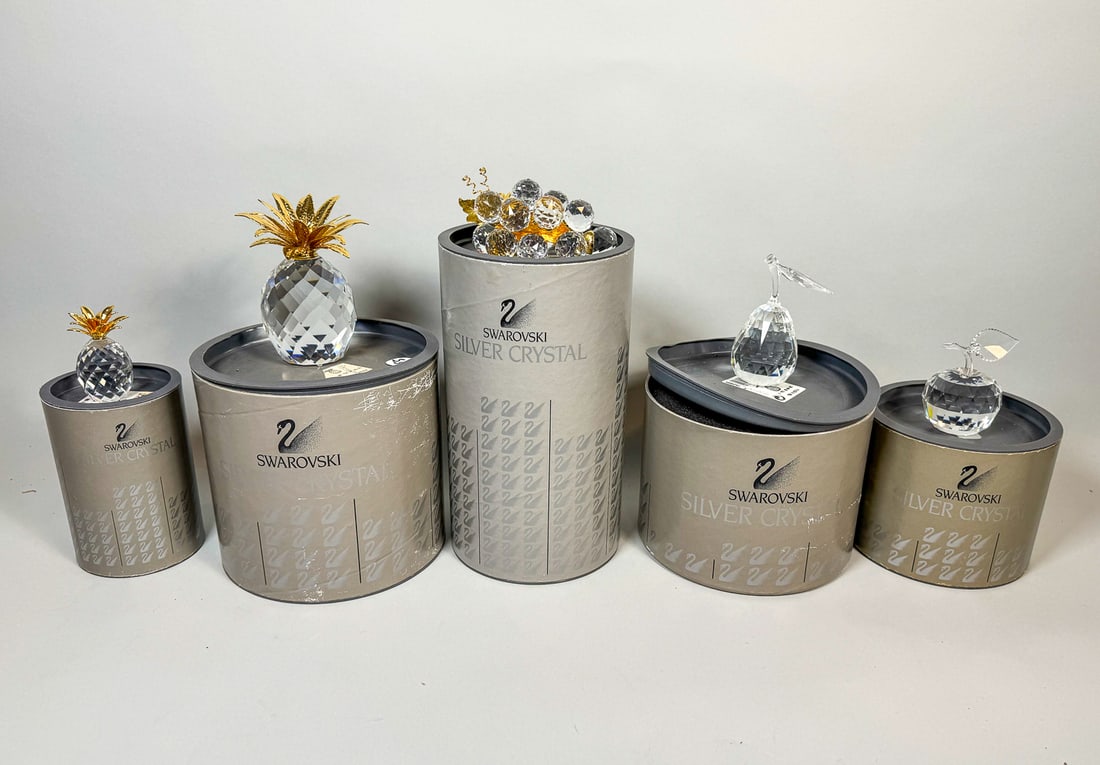 4 SWAROVSKI  CRYSTAL FRUIT  FIGURINES W/ BOXES 5" AND SMALLER (1 of 12)