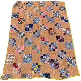 VINTAGE QUILT, 56" X 77"