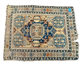 ANTIQUE PERSIAN AREA RUG, 45" X 58"