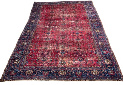 PALACE SIZE ANTIQUE KIRMAN RUG, 11.5 FEET X 21 FEET