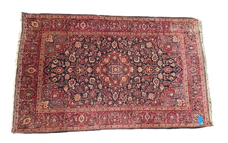 ANTIQUE PERSIAN AREA RUG, 51" X 81"