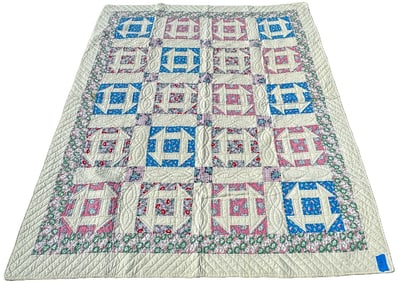 HANDMADE QUILT, 76" X 92"