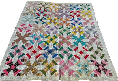 HANDMADE QUILT, 77" X 86"