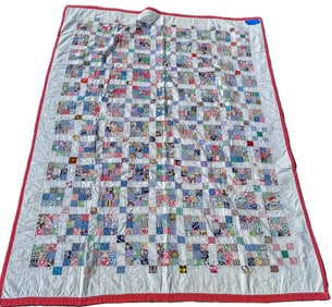 HANDMADE QUILT, 56" X 74"