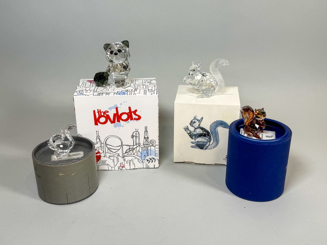 4 SWAROVSKI CRYSTAL ANIMALS W/ BOXES, 3.5" X 3" AND SMALLER (1 of 5)