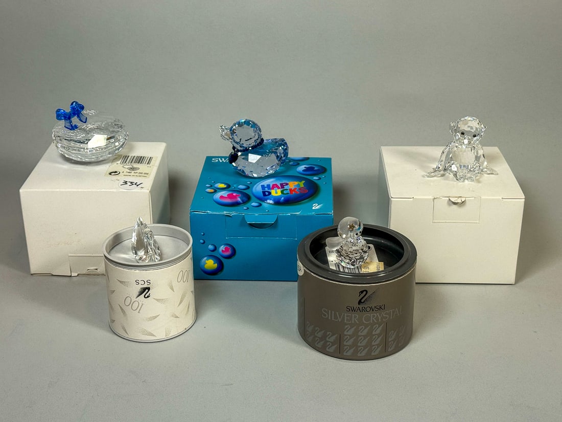 5 PIECES SWAROVSKI CRYSTAL W/ BOXES, 2.75" AND SMALLER (1 of 7)