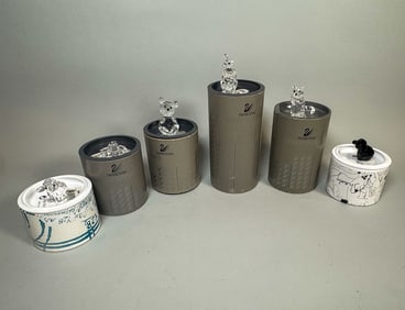 6 SWAROVSKI CRYSTAL ANIMALS, 2.5" AND SMALLER