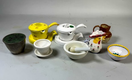 DAINISH DESIGNER LOT INCLUDES 2 DRU SAUCE POTS, HEIDI MOSAIC DEER, LILLING PEWTER, KARL HOLMBERG