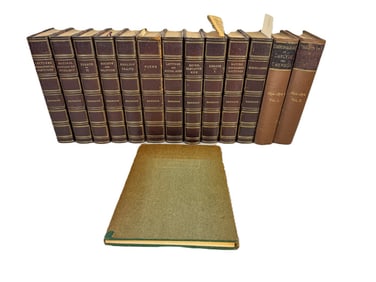 1904 LEATHERBOUND SET RALPH WALDO EMERSON, 8" X 5.5"