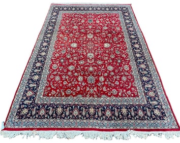 A ROOM SIZE HAND KNOTTED PERSIAN CARPET, 8' 1" X 10' 8"
