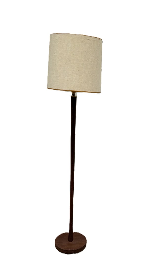 MCM TEAK FLOOR LAMP, 60" TALL (1 of 5)