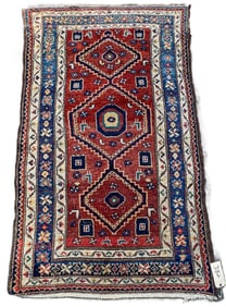 ANTIQUE PERSIAN RUG, 43" X 71"
