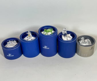 5 SWAROVSKI CRYSTAL ANIMALS, 2.75" AND SMALLER
