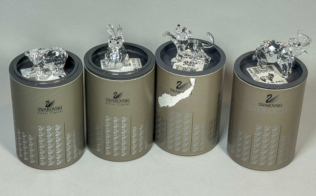 4 SWAROVSKI CRYSTAL ANIMALS, 3" X 2" AND SMALLER (1 of 2)