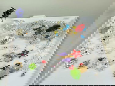 20+ SWAROVSKI CRYSTAL OBSJECTS W/ SOME BOXES, 4.5" AND SMALLER